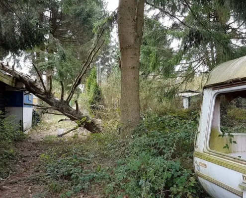 Campingplatz als Lost Place, Rheinland.