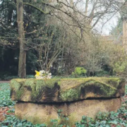 Die Reste der Roemer in Koeln, ein Sarkophag, Rheinland.