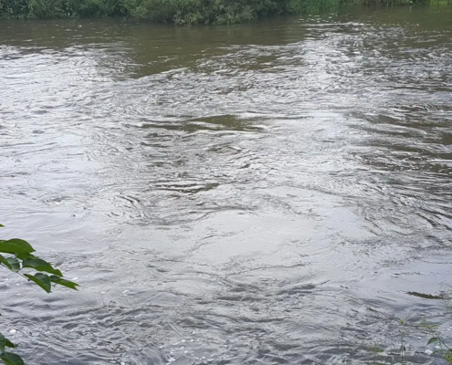 Das Totenloch in der Sieg bei Eitorf, Rhein-Sieg-Kreis.