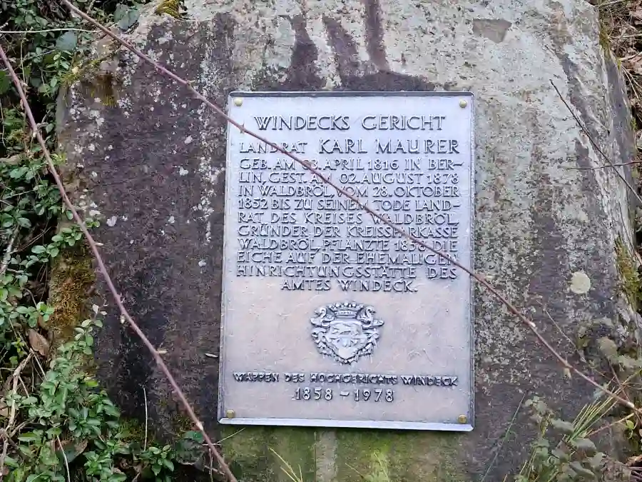 Galgenberg auf dem Nutscheid und seine grausige Geschichte Gedenkstein